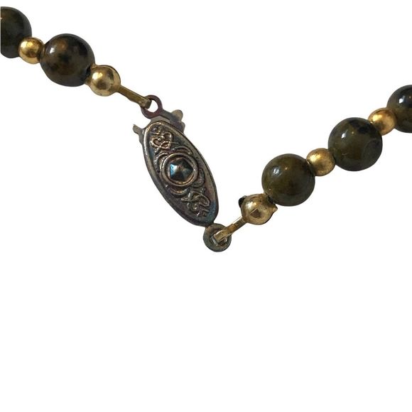 Vintage Beaded Necklace Dark Brown - Picture 3 of 4